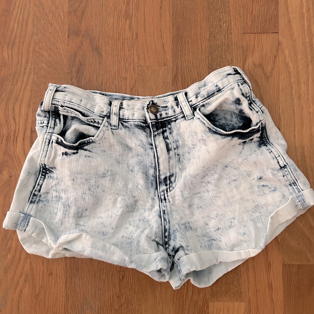 ACID WASH JEAN SHORTS Size 5
